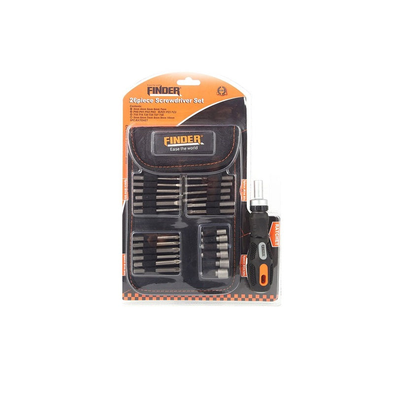 Σετ κεφαλές κατσαβιδιού 26Χ - Screwdriver Set - Finder - 193043_26 Σετ κεφαλές κατσαβιδιού 26Χ - Screwdriver Set - Finder - 193043_26